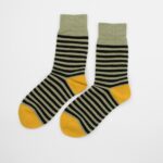 MensGreenYellowSocksWithBlackStripes