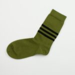 Men's Green Socks with Black Stripes