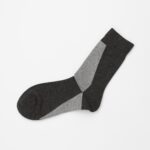 MensGreyColorBlockCrewSocks