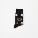 mensluckycatblackcrewsocks
