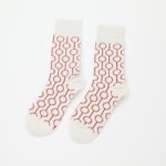 mensredcirclepatternsocks
