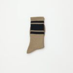 MensVintageStripeColorBeigeCrewSocks