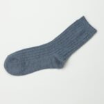 WomensBasicRibbedSocksBlue