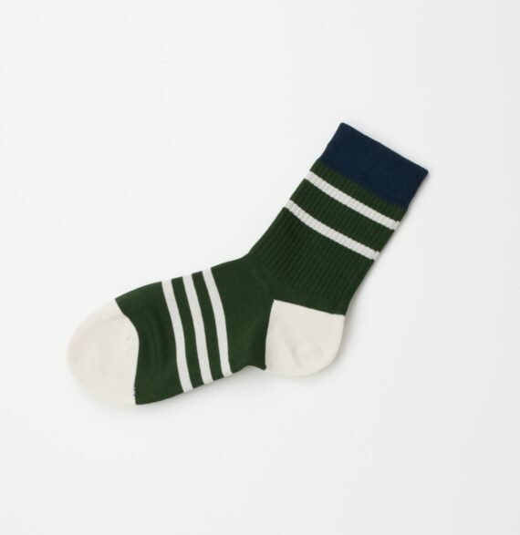WomensVintageStripeSocksColorGreen_DESEQUEEN